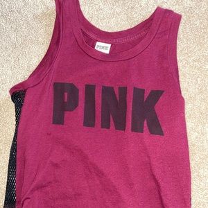 Maroon cropped tank top from PINK
